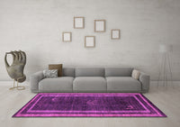 Machine Washable Abstract Purple Modern Rug, wshabs5259pur