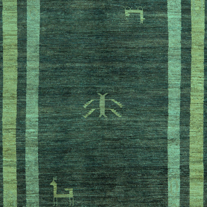 Machine Washable Abstract Turquoise Modern Area Rugs, wshabs5259turq
