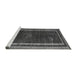 Sideview of Machine Washable Abstract Gray Modern Rug, wshabs5259gry