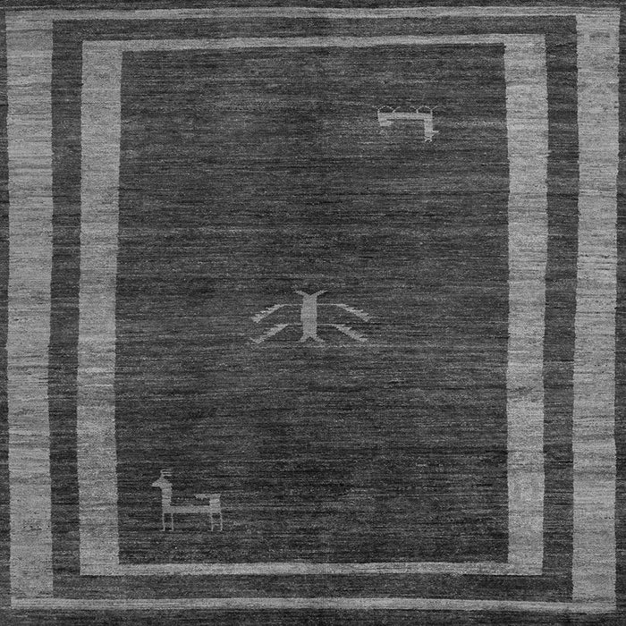 Square Machine Washable Abstract Gray Modern Rug, wshabs5259gry