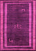 Machine Washable Abstract Pink Modern Rug, wshabs5259pnk