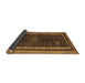 Sideview of Abstract Brown Modern Rug, abs5259brn