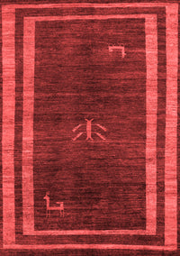 Abstract Red Modern Rug, abs5259red