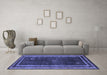 Machine Washable Abstract Blue Modern Rug in a Living Room, wshabs5259blu