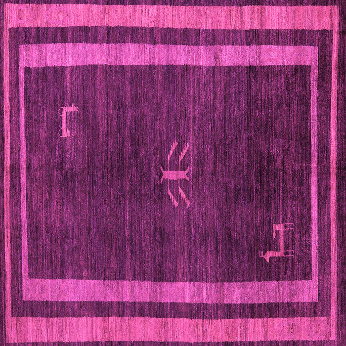 Square Machine Washable Abstract Pink Modern Rug, wshabs5259pnk