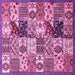 Square Southwestern Pink Country Rug, abs525pnk