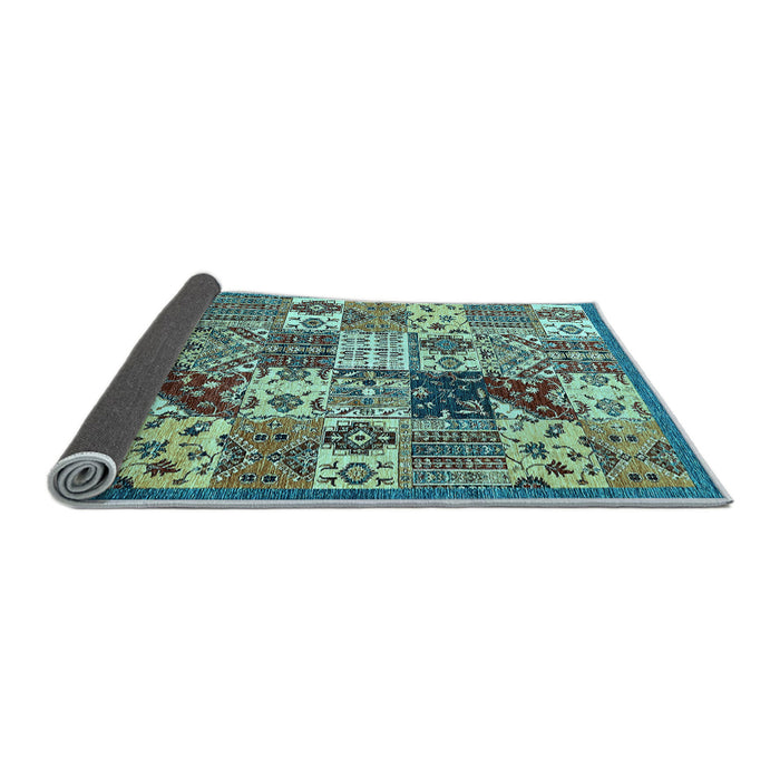 Sideview of Southwestern Light Blue Country Rug, abs525lblu
