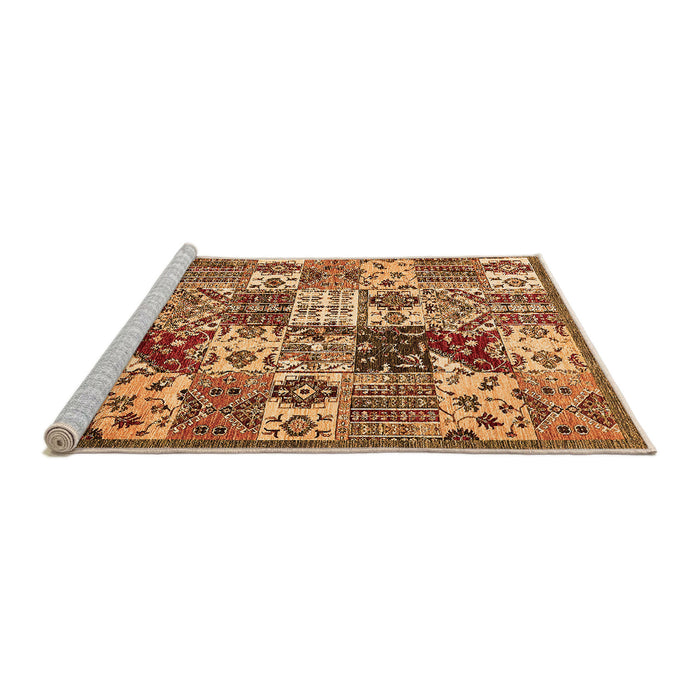 Sideview of Machine Washable Southwestern Orange Country Area Rugs, wshabs525org