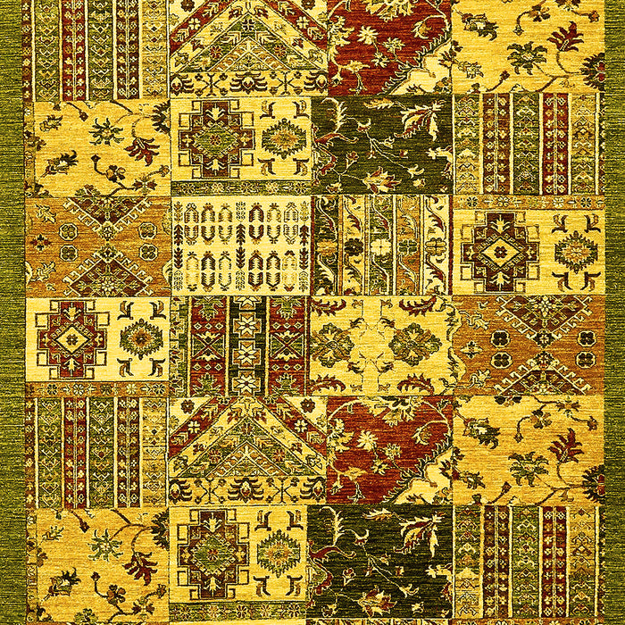 Machine Washable Southwestern Yellow Country Rug, wshabs525yw