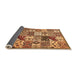 Sideview of Southwestern Orange Country Rug, abs525org