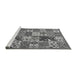 Sideview of Machine Washable Southwestern Gray Country Rug, wshabs525gry