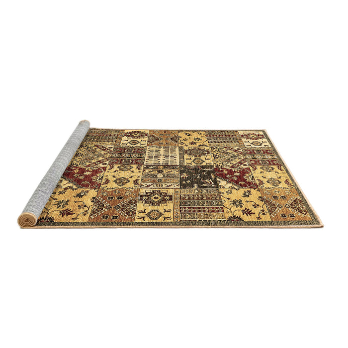 Sideview of Machine Washable Southwestern Brown Country Rug, wshabs525brn