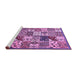 Sideview of Machine Washable Southwestern Purple Country Area Rugs, wshabs525pur
