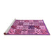 Sideview of Machine Washable Southwestern Pink Country Rug, wshabs525pnk