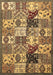 Machine Washable Southwestern Brown Country Rug, wshabs525brn