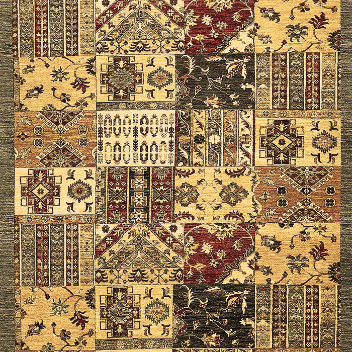 Machine Washable Southwestern Brown Country Rug, wshabs525brn