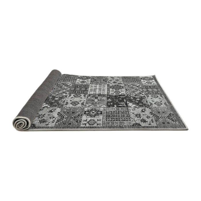 Sideview of Southwestern Gray Country Rug, abs525gry