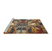 Sideview of Machine Washable Abstract Brown Sugar Brown Rug, wshabs526