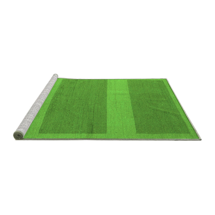 Sideview of Machine Washable Abstract Green Modern Area Rugs, wshabs5260grn