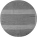 Round Machine Washable Abstract Gray Modern Rug, wshabs5260gry