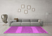 Machine Washable Abstract Purple Modern Area Rugs in a Living Room, wshabs5260pur