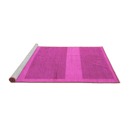 Sideview of Machine Washable Abstract Pink Modern Rug, wshabs5260pnk
