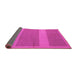 Sideview of Abstract Pink Modern Rug, abs5260pnk