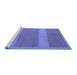 Sideview of Machine Washable Abstract Blue Modern Rug, wshabs5260blu