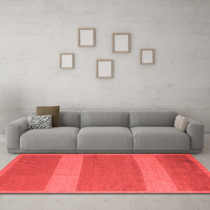 Modern Red Washable Rugs