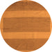 Round Abstract Orange Modern Rug, abs5260org