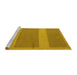 Sideview of Machine Washable Abstract Yellow Modern Rug, wshabs5260yw