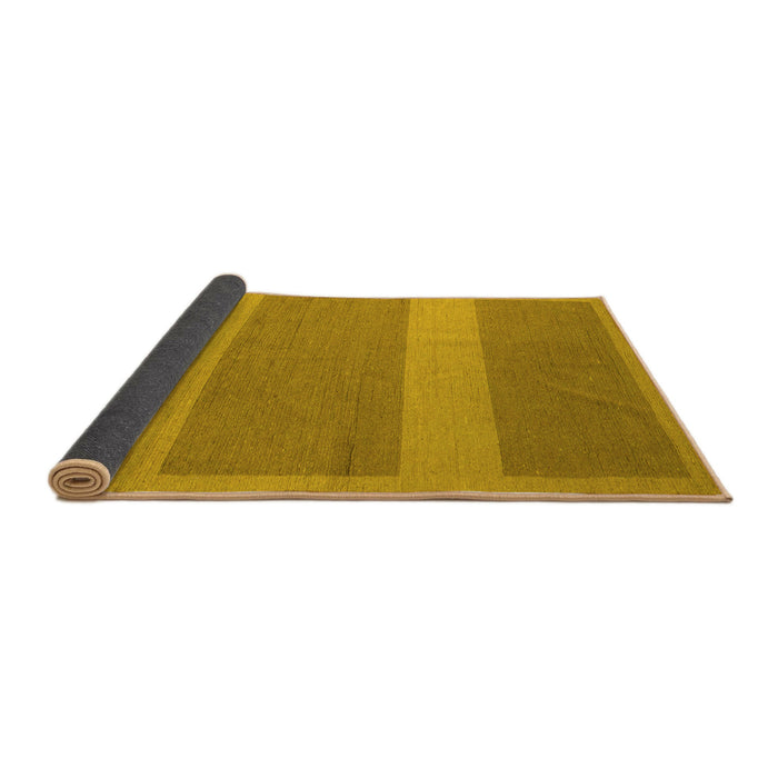 Sideview of Abstract Yellow Modern Rug, abs5260yw