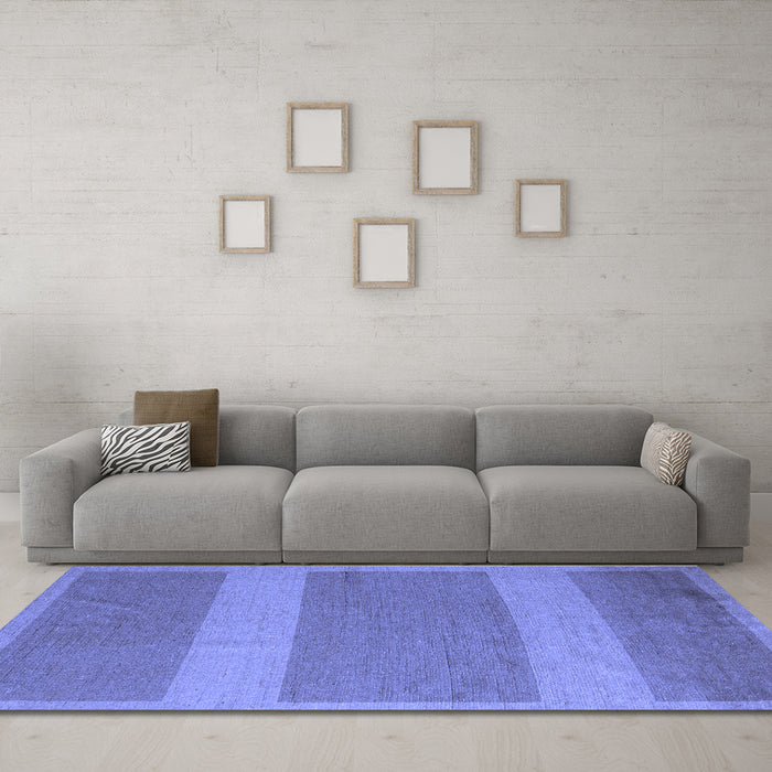 Machine Washable Abstract Blue Modern Rug in a Living Room, wshabs5260blu