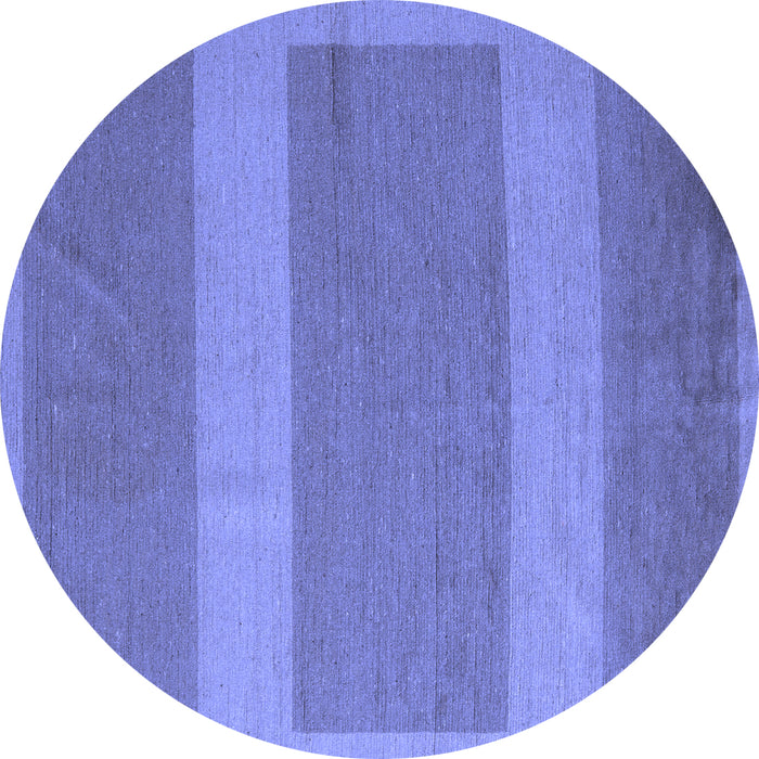 Round Abstract Blue Modern Rug, abs5260blu