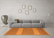 Machine Washable Abstract Orange Modern Area Rugs in a Living Room, wshabs5260org