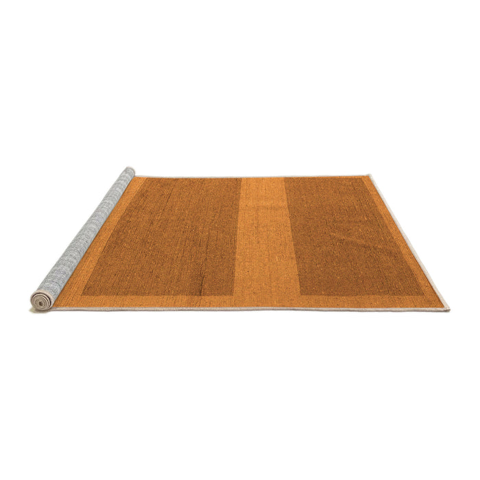 Sideview of Machine Washable Abstract Orange Modern Area Rugs, wshabs5260org