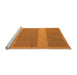 Sideview of Machine Washable Abstract Orange Modern Area Rugs, wshabs5260org