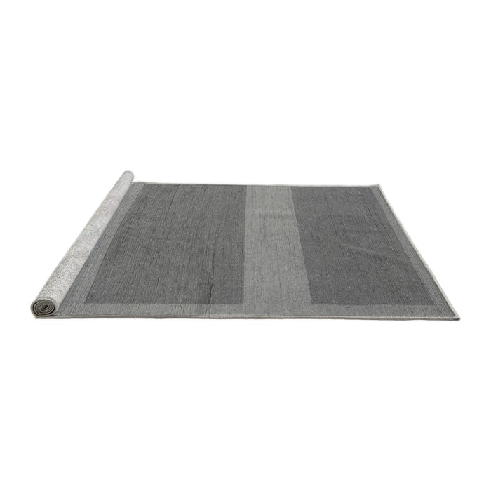 Sideview of Machine Washable Abstract Gray Modern Rug, wshabs5260gry