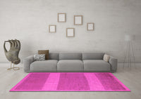 Machine Washable Abstract Pink Modern Rug, wshabs5260pnk