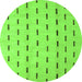 Round Machine Washable Solid Green Modern Area Rugs, wshabs5261grn