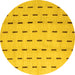 Round Solid Yellow Modern Rug, abs5261yw