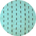 Round Solid Light Blue Modern Rug, abs5261lblu