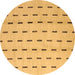 Round Solid Brown Modern Rug, abs5261brn