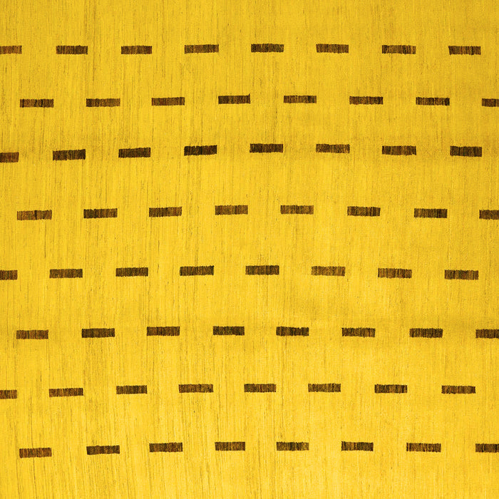 Square Solid Yellow Modern Rug, abs5261yw