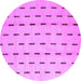 Round Machine Washable Solid Purple Modern Area Rugs, wshabs5261pur