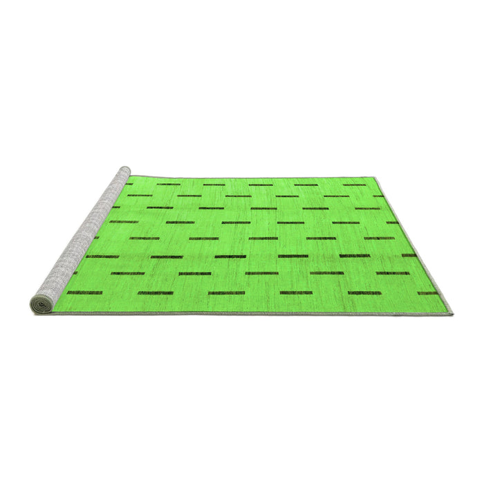 Sideview of Machine Washable Solid Green Modern Area Rugs, wshabs5261grn
