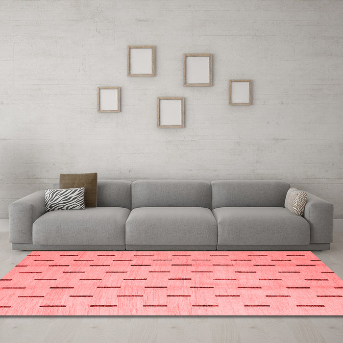 Modern Red Washable Rugs