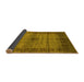 Sideview of Abstract Yellow Modern Rug, abs5262yw