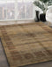 Machine Washable Abstract Saddle Brown Rug in a Family Room, wshabs5262