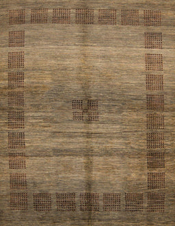 Machine Washable Abstract Saddle Brown Rug, wshabs5262